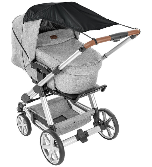 Reer Zonnenscherm - Zwart - Reer - OneSize - Zonnenscherm voor kinderwagens