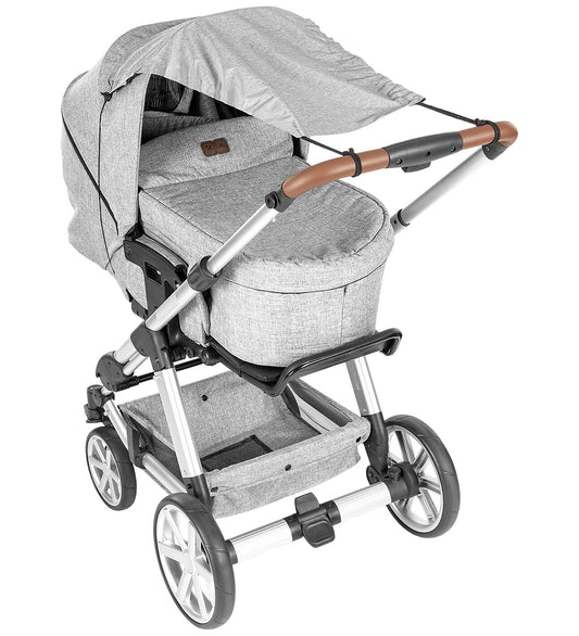Reer Zonnenscherm - Grijs melange - Reer - OneSize - Zonnenscherm voor kinderwagens