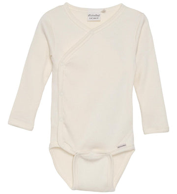 Minymo Wikkelromper l/s - Rib - Zaadparel - Minymo - 68 - Rompers Lange Mouw
