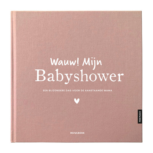 Pink Peach Mijn Babyshower Invulboek