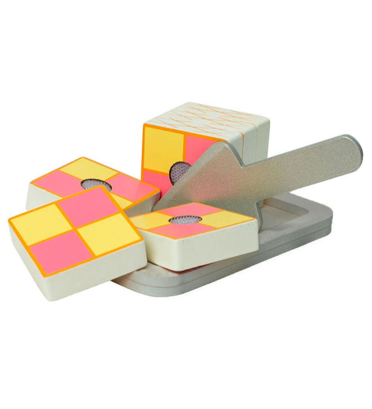 MaMaMeMo Speelgoedeten - Battenbergtaart - Hout - MaMaMeMo - OneSize - Speelgoedeten