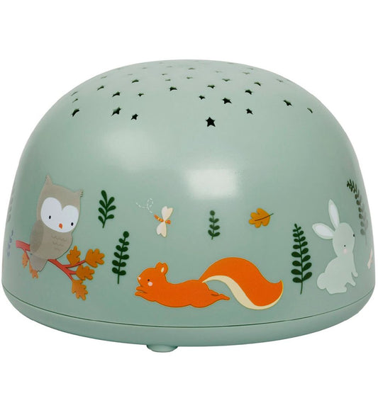 A Little Lovely Company Projectielamp - 14x9 cm - Bos Fri - A Little Lovely Company - OneSize - Nachtlampen