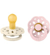 BIBS Bohemen Fopspenen - 2-pack - Maat 1 - Rond - Ivory/Blossom - BIBS - OneSize - Fopspenen