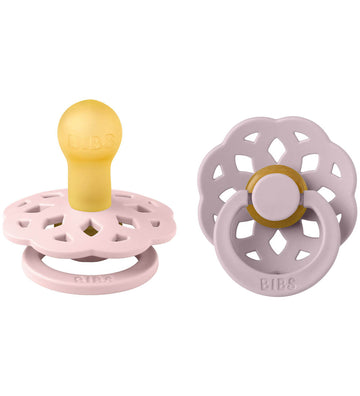 BIBS Bohemen Fopspenen - 2-pack - Maat 1 - Rond - Blossom/Duiste - BIBS - OneSize - Fopspenen