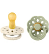 BIBS Bohemen Fopspenen - 2-pack - Maat 2 - Rond - Ivory/Sage - BIBS - OneSize - Fopspenen