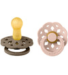 BIBS Bohemen Fopspenen - 2-pack - Maat 2 - Rond - Dark Oak/Blush - BIBS - OneSize - Fopspenen