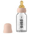 BIBS Babyflesje - Glas - Slow Flow - 110 ml - Natuurlijk Rubber  - BIBS - OneSize - Babyflesjes