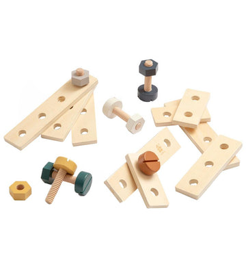 Sebra Bouwwerf Speelset in Hout - Steiger Grey - Sebra - OneSize - Gereedschap