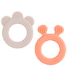 Done by Deer Bijtring - 2-pack - Deer Friends - Waar/Coral - Done by Deer - OneSize - Bijtringen