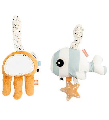 Done by Deer Hangspeeltje - Sea Friends - Blue/Mustard - Done by Deer - OneSize - Hangspeeltjes