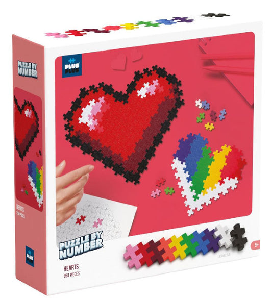 Plus-Plus Puzzel Stad Nummer - 250 st. - Hearts - Plus-Plus - OneSize - Blokken