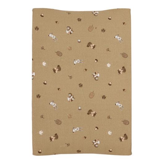 Aankleedkussenhoes Meyco Forest Animals Sand