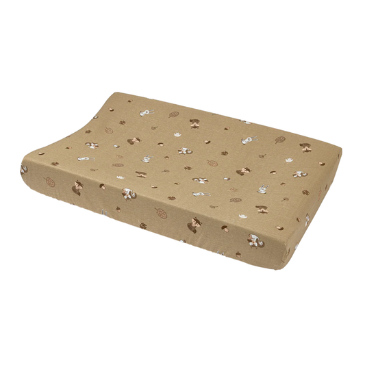 Aankleedkussenhoes Meyco Forest Animals Sand