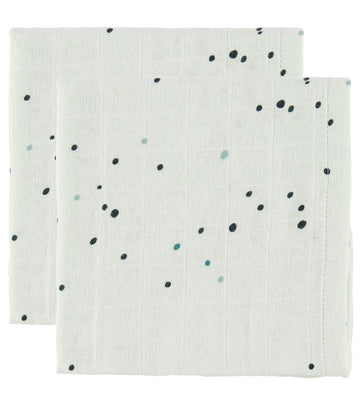 Done by Deer Wikkeldoek - 120x120 - 2-pack - Blue Dreay Dots - Done by Deer - OneSize - Wikkeldoeken