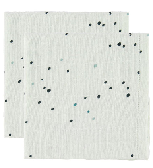 Done by Deer Wikkeldoek - 120x120 - 2-pack - Blue Dreay Dots - Done by Deer - OneSize - Wikkeldoeken