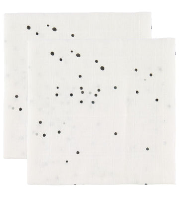 Done by Deer Wikkeldoek - 120x120 - 2-pack - White Dreamy Dots - Done by Deer - OneSize - Wikkeldoeken