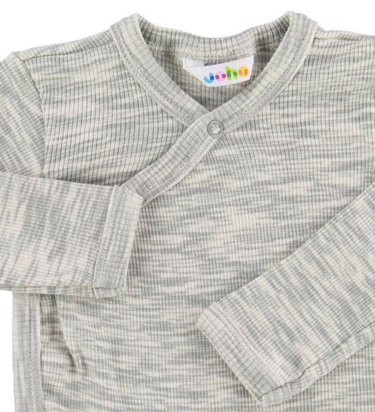 Joha Wikkelromper l/s - Grijs Gevlekt - Joha - 60 - Rompers Lange Mouw