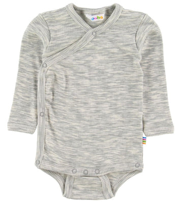 Joha Wikkelromper l/s - Grijs Gevlekt - Joha - 60 - Rompers Lange Mouw