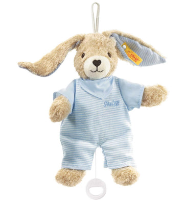 Steiff Muziekmobiel - Hoppel Hase - 20 cm - Blue - Steiff - OneSize - Muziekmobielen