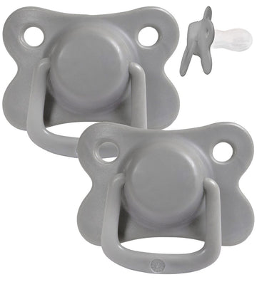 Filibabba Fopspenen - 2-pack - Donkergrijs - Filibabba - 6+ mnd - Fopspenen