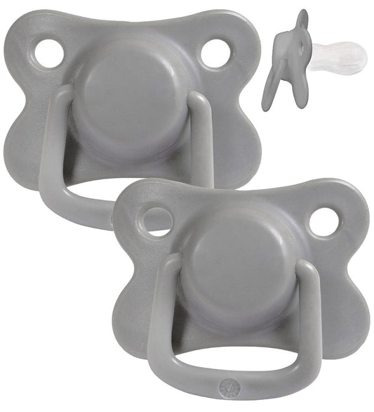 Filibabba Fopspenen - 2-pack - Donkergrijs - Filibabba - 6+ mnd - Fopspenen