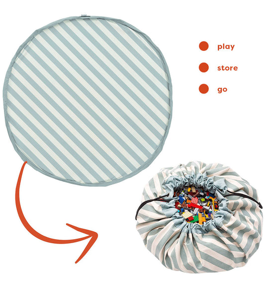 Play&Go Speelmat - Ø: 140 Cm - Strepen Green - Play&Go - OneSize - Speelmaten