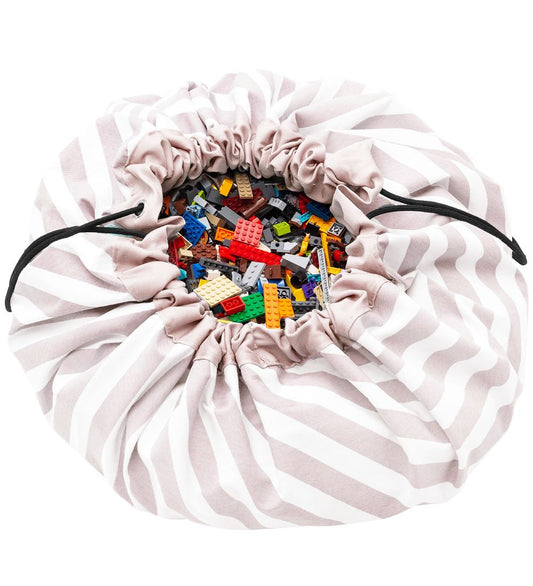 Play&Go Speelmat - Ø: 140 Cm - Strepen Roze - Play&Go - OneSize - Speelmaten