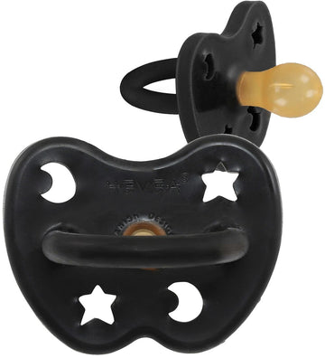 Hevea Fopspeen - 3-36 mnd. - Natuurlijk Rubber - Black m. Ster/M - Hevea - 3-36 mnd - Fopspenen