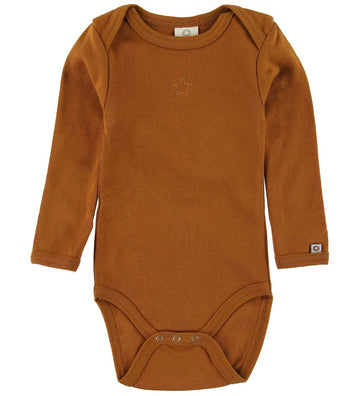 Smallstuff Romper l/s - Maple Siroop m. Ster - Smallstuff - 68 - Rompers Lange Mouw