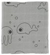 Done by Deer Wikkeldoek - 120x120 - 2 stk - Sea Friends - Grijs - Done by Deer - OneSize - Wikkeldoeken