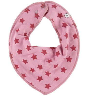 Pippi Babyslabbetje - Puntig - Roze m. sterren - Pippi Baby - OneSize - Kwijlsjaaltjes