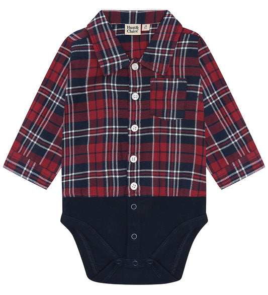 Hust and Claire Hemdromper l/s - HCBettil - Joy - Meer Navy - Hust and Claire - 1½ jaar (86) - Rompers Lange Mouw
