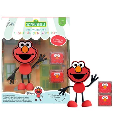 Glo Pals Figuur/Sensorische Kubussen m. Licht - Elmo - Rood - Glo Pals - OneSize - Badspeelgoed