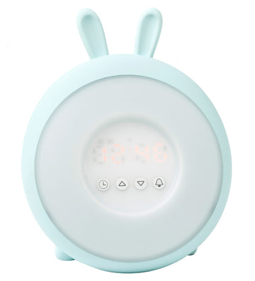 Rabbit & Friends Wekker m. Licht - 20x15x6 cm - Wake Omhoog - Bl - Rabbit & Friends - OneSize - Nachtlampen