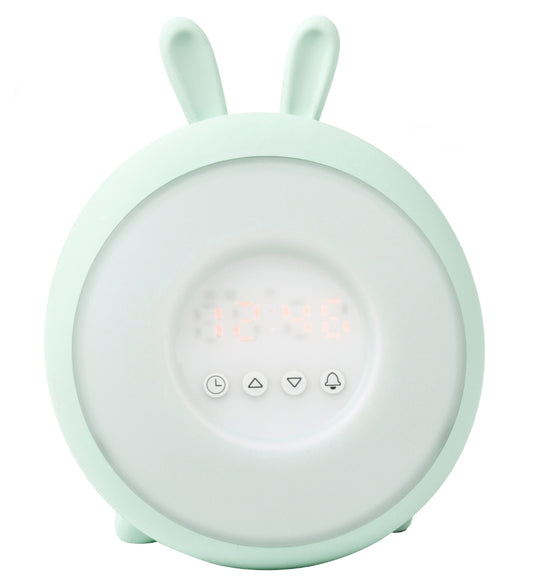 Rabbit & Friends Wekker m. Licht - 20x15x6 cm - Wake Omhoog - Gr - Rabbit & Friends - OneSize - Nachtlampen