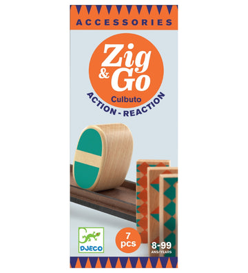 Djeco Knikkerbaan - Hout - Zig & Go - 7 Onderdelen - Culbuto - Djeco - OneSize - Knikkerbanen