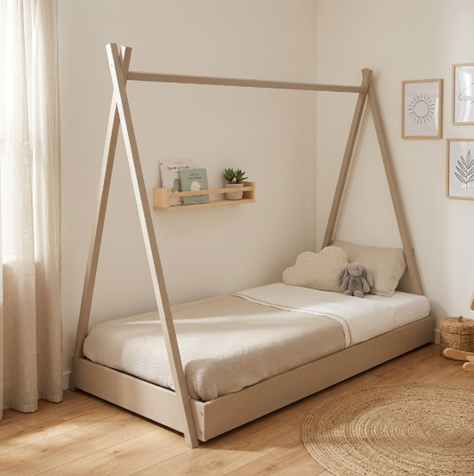 Peuterbed Colorfull Home 70x140 Vloerbed Tipi Sand