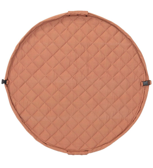 Play&Go Speelmat - Ø120 - Soft Organic - Geelbruin Brown - Play&Go - OneSize - Speelmaten