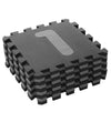 BabyDan Puzelmat - 90x90 - Lichtgrijs/Donkergrijs m. Nummers - BabyDan - OneSize - Puzelmatten