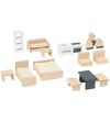 Kids Concept Poppenhuis - Hout - 34x39x19 cm - Aiden - Kids Concept - OneSize - Poppenhuizen