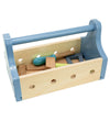 MaMaMeMo Gereedschapskist - Hout/Lichtblauw - MaMaMeMo - OneSize - Gereedschap