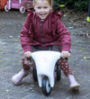 Dantoy Scooter m. Rubberen wielen - Roze/Wit - Dantoy - OneSize - Loopfietsen