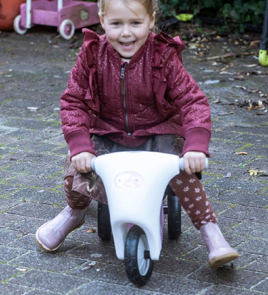 Dantoy Scooter m. Rubberen wielen - Roze/Wit - Dantoy - OneSize - Loopfietsen