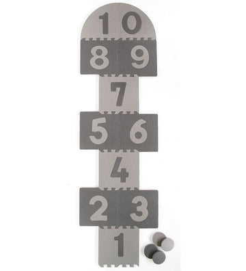 BabyDan Schuimvloer met trekhaak - Springen & Play - Assorti - G - BabyDan - OneSize - Puzelmatten