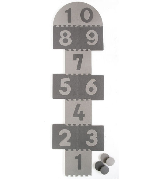 BabyDan Schuimvloer met trekhaak - Springen & Play - Assorti - G - BabyDan - OneSize - Puzelmatten