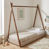 Peuterbed Colorfull Home 70x140 Vloerbed Tipi Walnut
