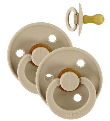 BIBS Colour Fopspenen - Maat 1 - 2-pack - Rond - Vanilla - BIBS - 0-6 mnd - Fopspenen