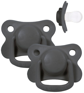 Filibabba Fopspenen - 2-pack - 6m+ - Stone Grey - Filibabba - 6+ mnd - Fopspenen