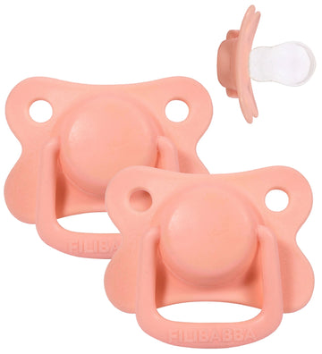 Filibabba Fopspenen - 2-pack - 6m+ - Peach - Filibabba - 6+ mnd - Fopspenen