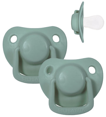 Filibabba Fopspenen - 2-pack - 0-6 mnd. - Mos Green - Filibabba - 0-6 mnd - Fopspenen